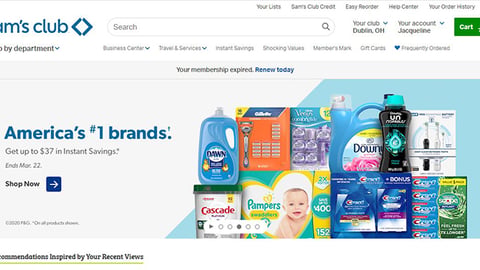 Sam’s Club P&G Instant Savings 